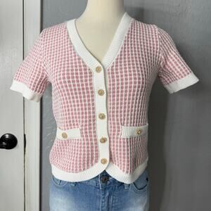 Heart Loom Ani Cardi in Rose, Medium